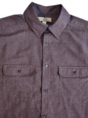 Joseph Abboud Button‑Up Shirt – L – Mauve Charcoal Textured Long Sleeve